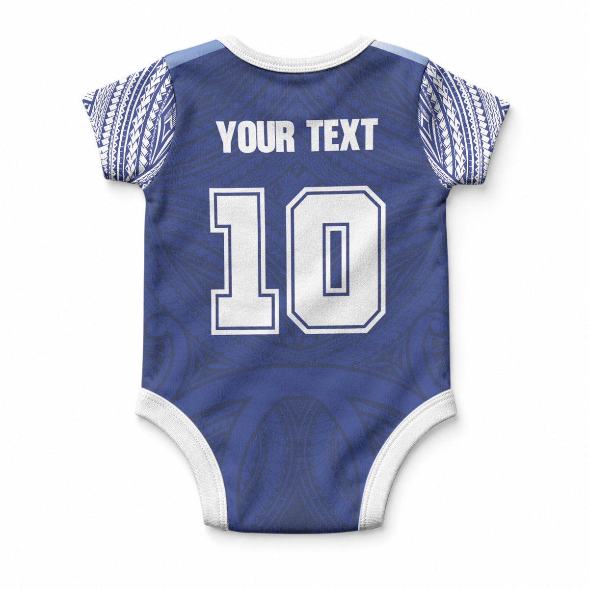 Custom Samoa Rugby Baby Onesie Pacific Motifs LT03 - Polynesian Pride