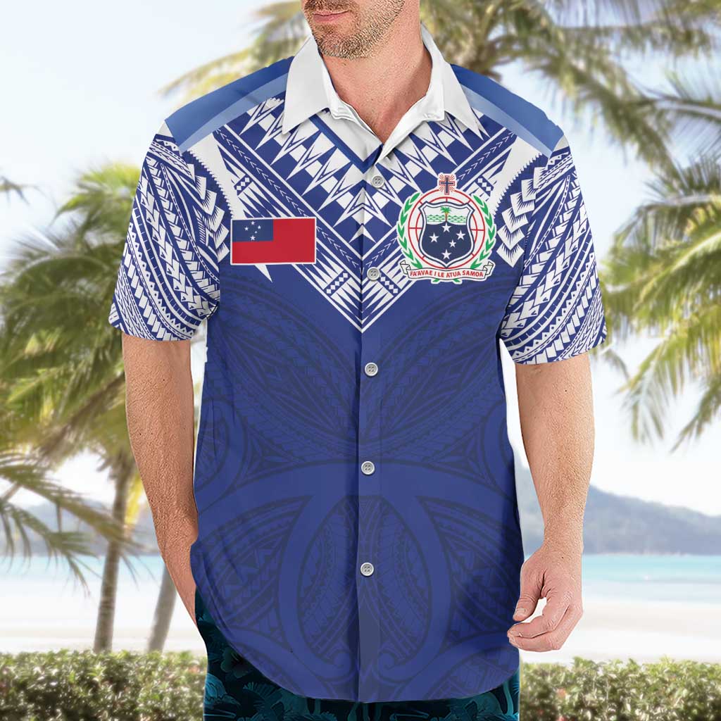 Custom Samoa Rugby Hawaiian Shirt Pacific Motifs LT03 - Polynesian Pride