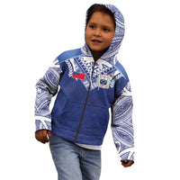 Custom Samoa Rugby Kid Hoodie Pacific Motifs LT03 - Polynesian Pride