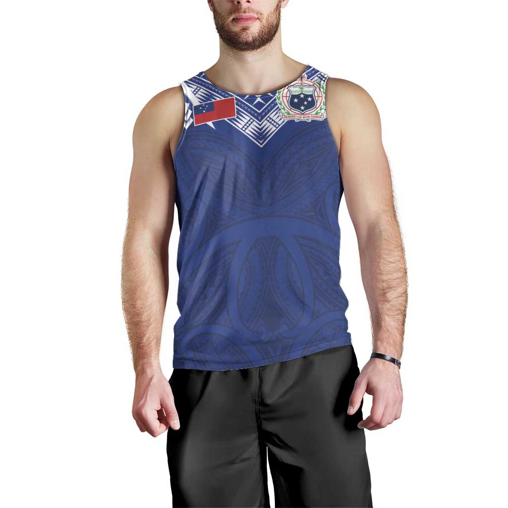 Custom Samoa Rugby Men Tank Top Pacific Motifs LT03 - Polynesian Pride