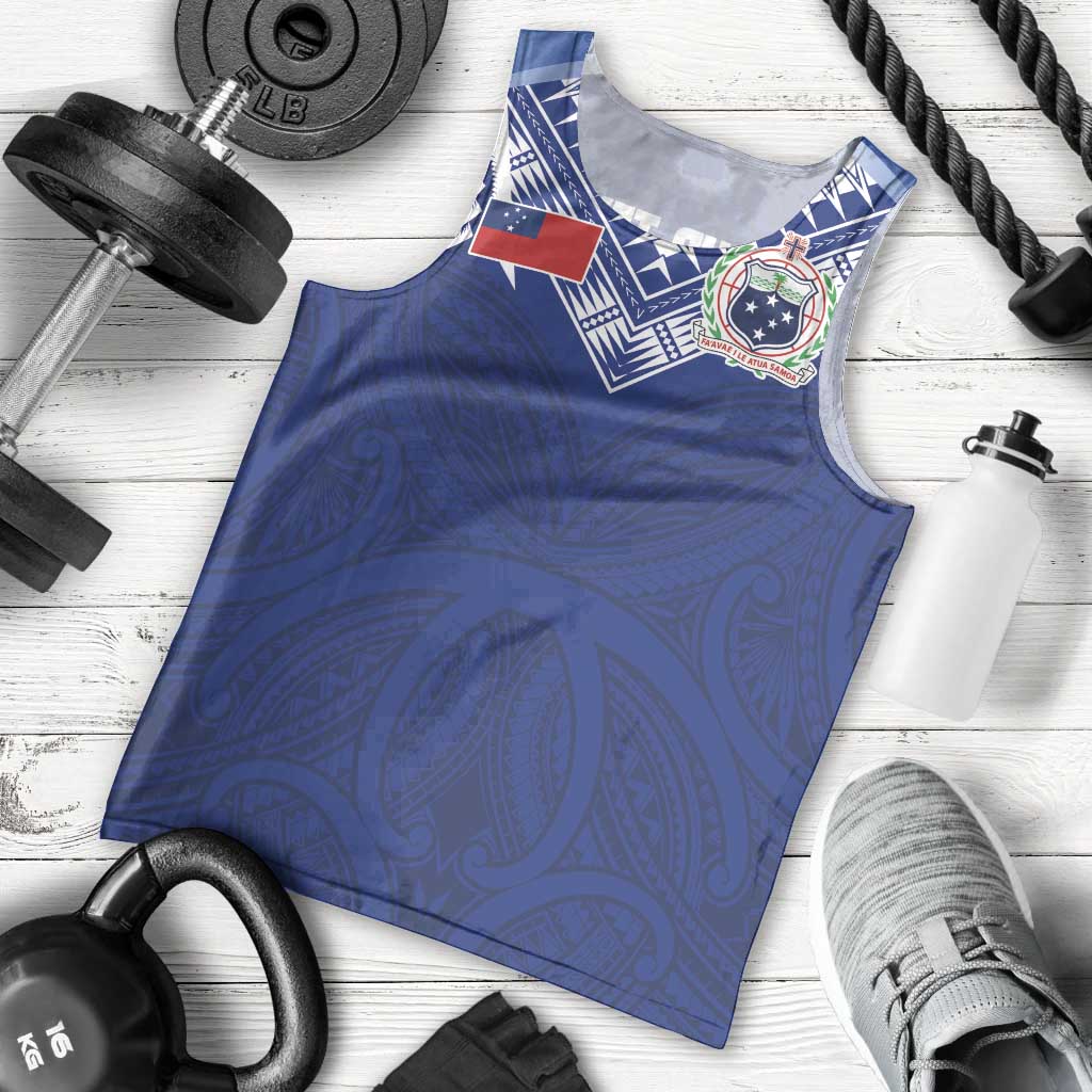 Custom Samoa Rugby Men Tank Top Pacific Motifs LT03 - Polynesian Pride