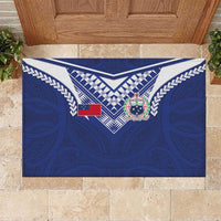 Samoa Rugby Rubber Doormat Pacific Motifs LT03 Blue - Polynesian Pride
