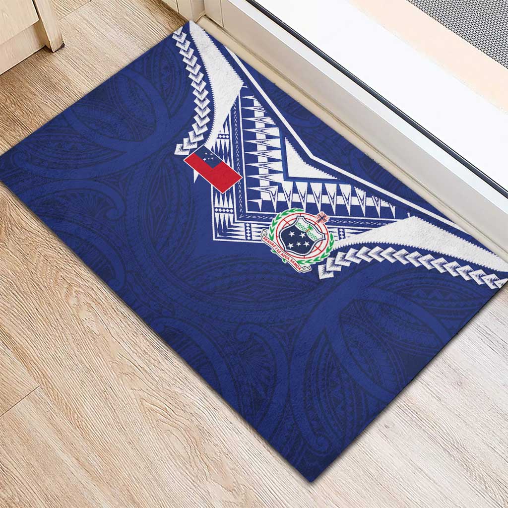 Samoa Rugby Rubber Doormat Pacific Motifs LT03 - Polynesian Pride