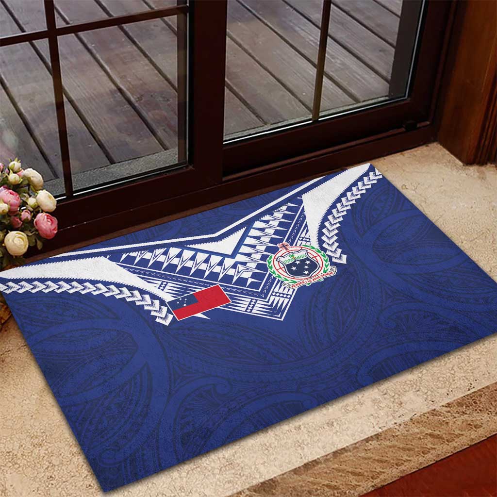 Samoa Rugby Rubber Doormat Pacific Motifs LT03 - Polynesian Pride