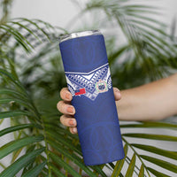Custom Samoa Rugby Skinny Tumbler Pacific Motifs LT03 - Polynesian Pride