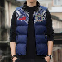 Custom Samoa Rugby Sleeveless Puffer Jacket Pacific Motifs LT03 - Polynesian Pride