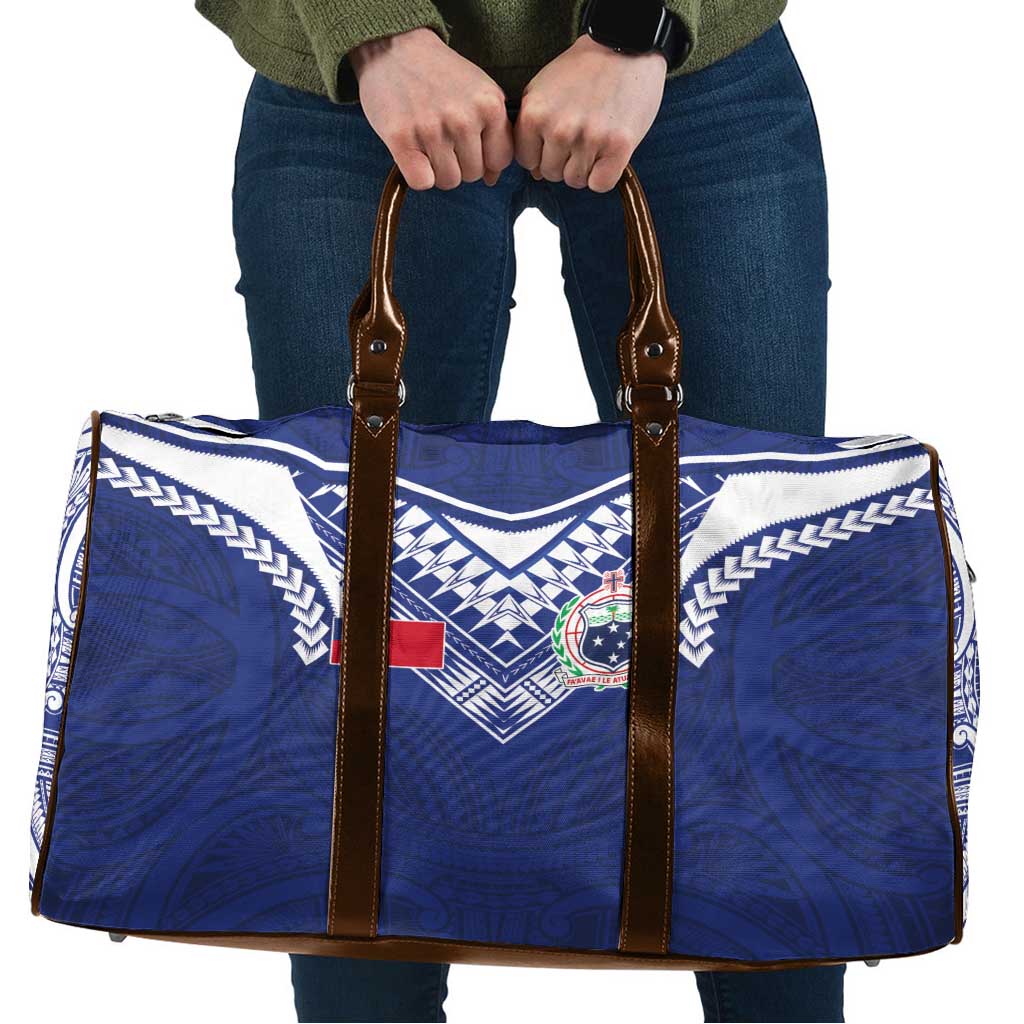 Samoa Rugby Travel Bag Pacific Motifs LT03 Blue - Polynesian Pride