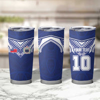 Custom Samoa Rugby Tumbler Cup Pacific Motifs LT03 - Polynesian Pride