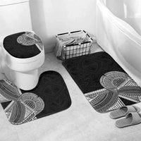 Samoan Tatau Bathroom Set Art Tribal Traditional Tattoos LT03 Mat Set Only (3 pcs) One Size Black - Polynesian Pride