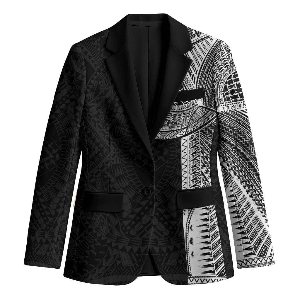 Samoan Tatau Blazer Art Tribal Traditional Tattoos LT03 Unisex Black - Polynesian Pride