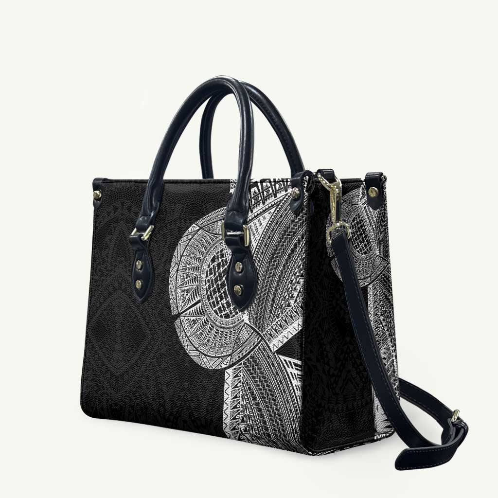 Samoan Tatau Leather Bag Art Tribal Traditional Tattoos LT03 Black - Polynesian Pride