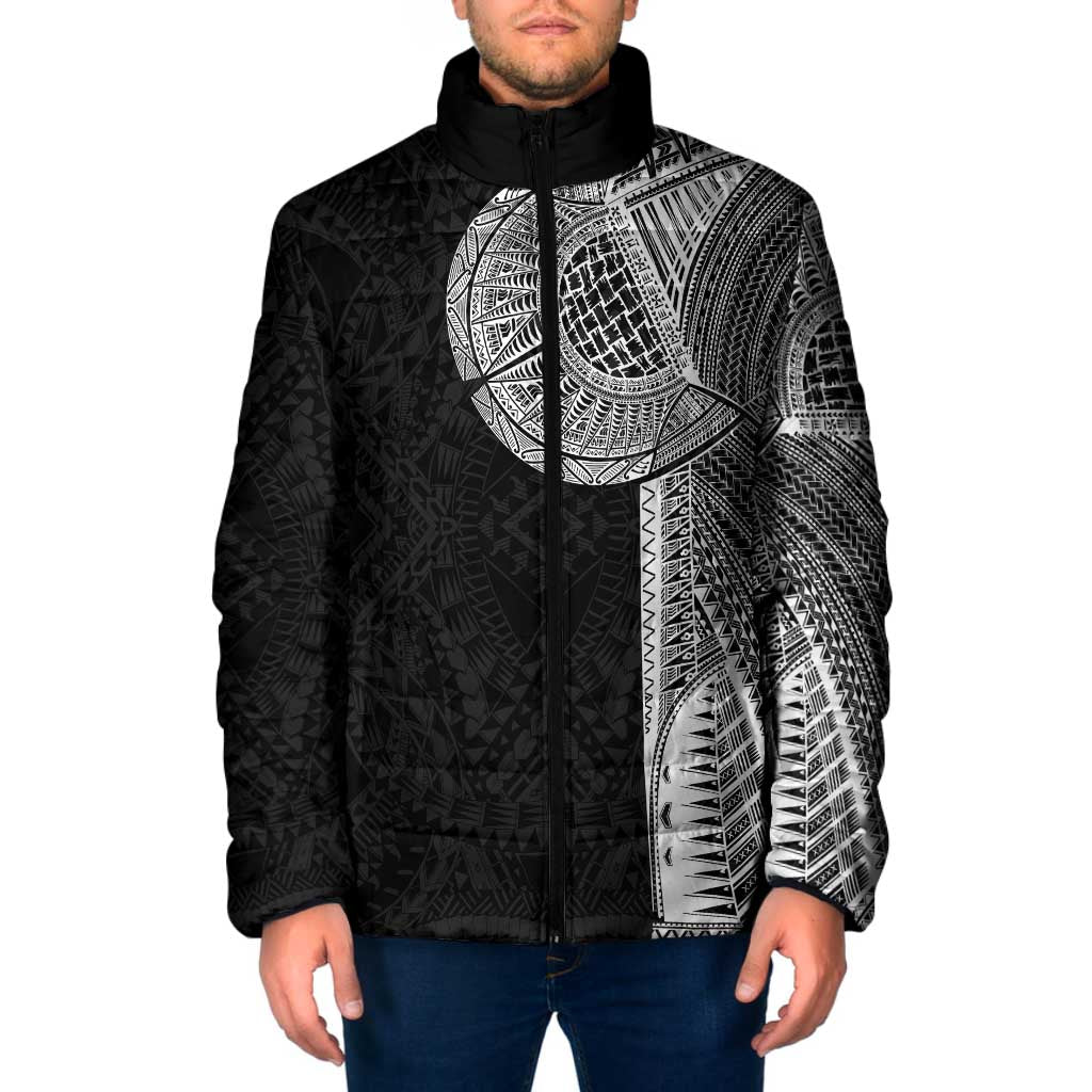 Samoan Tatau Padded Jacket Art Tribal Traditional Tattoos LT03 Men Black - Polynesian Pride