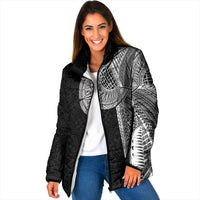 Samoan Tatau Padded Jacket Art Tribal Traditional Tattoos LT03 Women Black - Polynesian Pride