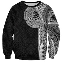 Samoan Tatau Sweatshirt Art Tribal Traditional Tattoos LT03 Unisex Black - Polynesian Pride