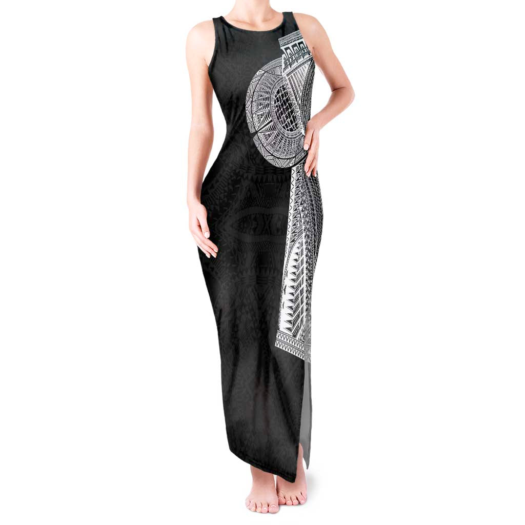 Samoan Tatau Tank Maxi Dress Art Tribal Traditional Tattoos LT03 Women Black - Polynesian Pride