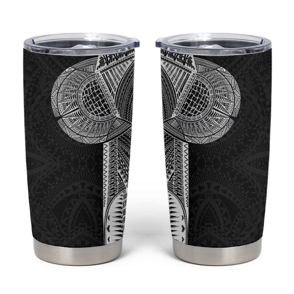 Samoan Tatau Tumbler Cup Art Tribal Traditional Tattoos LT03 Black - Polynesian Pride