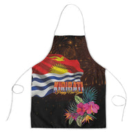 Kiribati Flag and Fireworks Apron First Place Welcome the New Year LT03 Black - Polynesian Pride