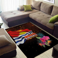 Kiribati Flag and Fireworks Area Rug First Place Welcome the New Year LT03 - Polynesian Pride