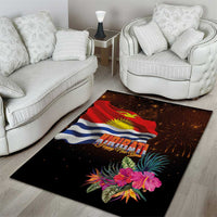 Kiribati Flag and Fireworks Area Rug First Place Welcome the New Year LT03 - Polynesian Pride