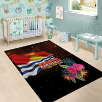 Kiribati Flag and Fireworks Area Rug First Place Welcome the New Year LT03 - Polynesian Pride