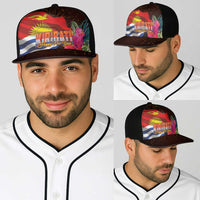 Kiribati Flag and Fireworks Baseball Net Cap First Place Welcome the New Year LT03 - Polynesian Pride