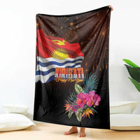 Kiribati Flag and Fireworks Blanket First Place Welcome the New Year LT03 - Polynesian Pride