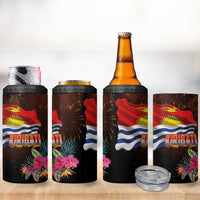 Kiribati Flag and Fireworks 4 in 1 Can Cooler Tumbler First Place Welcome the New Year LT03 - Polynesian Pride