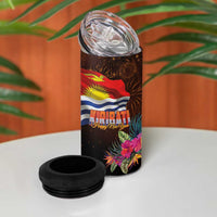 Kiribati Flag and Fireworks 4 in 1 Can Cooler Tumbler First Place Welcome the New Year LT03 - Polynesian Pride