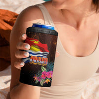 Kiribati Flag and Fireworks 4 in 1 Can Cooler Tumbler First Place Welcome the New Year LT03 - Polynesian Pride
