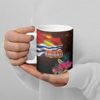 Kiribati Flag and Fireworks Ceramic Mug First Place Welcome the New Year LT03 - Polynesian Pride