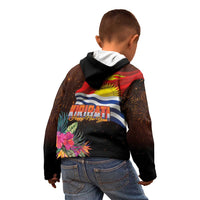 Kiribati Flag and Fireworks Kid Hoodie First Place Welcome the New Year LT03 - Polynesian Pride