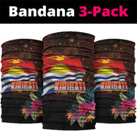 Kiribati Flag and Fireworks Neck Gaiter First Place Welcome the New Year LT03 package One Size: 25*50cm Black - Polynesian Pride