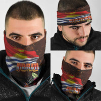 Kiribati Flag and Fireworks Neck Gaiter First Place Welcome the New Year LT03 - Polynesian Pride