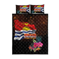 Kiribati Flag and Fireworks Quilt Bed Set First Place Welcome the New Year LT03 - Polynesian Pride