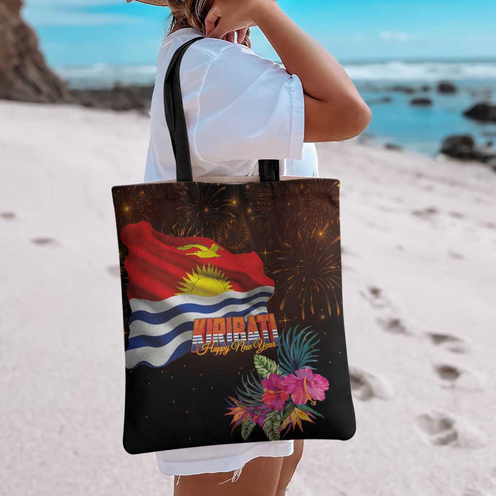 Kiribati Flag and Fireworks Tote Bag First Place Welcome the New Year LT03 - Polynesian Pride