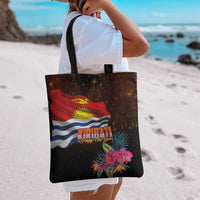 Kiribati Flag and Fireworks Tote Bag First Place Welcome the New Year LT03 - Polynesian Pride