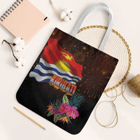 Kiribati Flag and Fireworks Tote Bag First Place Welcome the New Year LT03 White Strap One Size Black - Polynesian Pride
