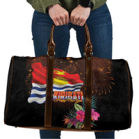 Kiribati Flag and Fireworks Travel Bag First Place Welcome the New Year LT03 Black - Polynesian Pride