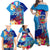 Personalised Haiti 220th Anniversary Independence Day Family Matching Off Shoulder Maxi Dress and Hawaiian Shirt Ayiti Flower with Polynesian Pattern LT03 - Polynesian Pride