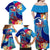 Personalised Haiti 220th Anniversary Independence Day Family Matching Off Shoulder Maxi Dress and Hawaiian Shirt Ayiti Flower with Polynesian Pattern LT03 - Polynesian Pride