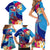 Personalised Haiti 220th Anniversary Independence Day Family Matching Short Sleeve Bodycon Dress and Hawaiian Shirt Ayiti Flower with Polynesian Pattern LT03 - Polynesian Pride