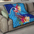 Personalised Haiti 220th Anniversary Independence Day Quilt Ayiti Flower with Polynesian Pattern LT03 - Polynesian Pride