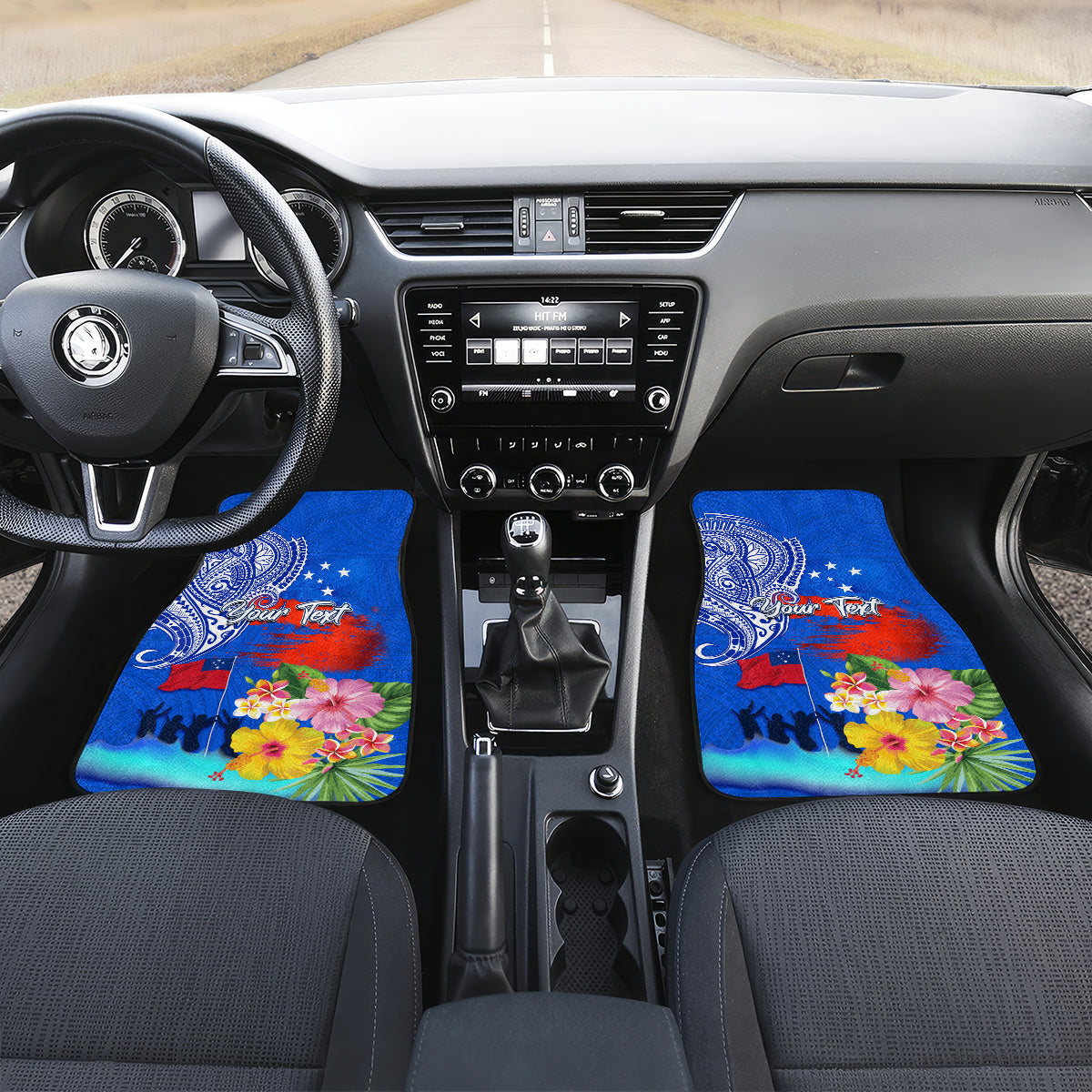 Personalised Samoa 62nd Anniversary Independence Day Car Mats Samoan Tribal Flag Style LT03 - Polynesian Pride