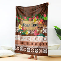 Pasifika Festival Auckland Blanket Polynesian Tribal with Pacific Pattern Brown Color LT03 - Polynesian Pride
