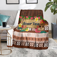 Pasifika Festival Auckland Blanket Polynesian Tribal with Pacific Pattern Brown Color LT03 - Polynesian Pride