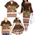 Pasifika Festival Auckland Family Matching Off Shoulder Long Sleeve Dress and Hawaiian Shirt Polynesian Tribal with Pacific Pattern Brown Color LT03 - Polynesian Pride