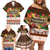 Pasifika Festival Auckland Family Matching Off Shoulder Short Dress and Hawaiian Shirt Polynesian Tribal with Pacific Pattern Brown Color LT03 - Polynesian Pride