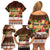 Pasifika Festival Auckland Family Matching Off Shoulder Short Dress and Hawaiian Shirt Polynesian Tribal with Pacific Pattern Brown Color LT03 - Polynesian Pride