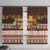 Pasifika Festival Auckland Window Curtain Polynesian Tribal with Pacific Pattern Brown Color