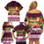 Pasifika Festival Auckland Family Matching Off Shoulder Short Dress and Hawaiian Shirt Polynesian Tribal with Pacific Pattern Pink Color LT03 - Polynesian Pride